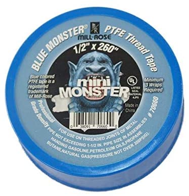 1/2" Blue Monster Thread Tape (roll)