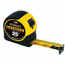 Stanley FatMax� Classic Tape Measure, 1-1/4 in W x 25 ft L