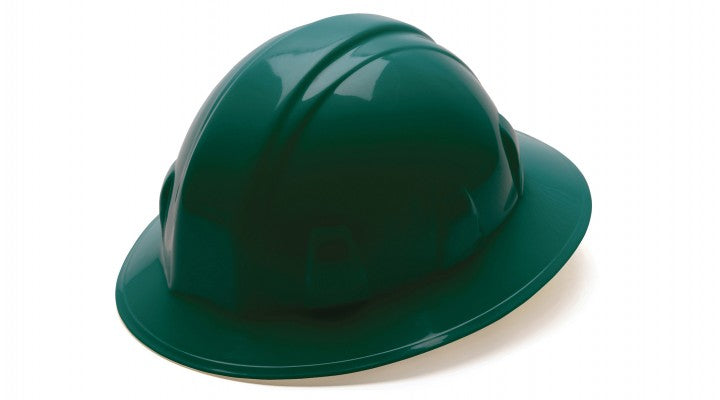 Green Full Brim 6PT Ratchet Hard Hat