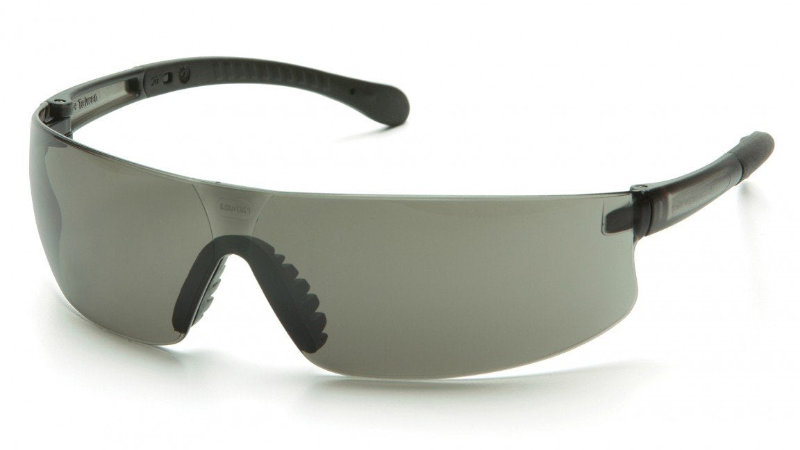 Provoq Safety Glasses Gray Lens w/ Gray Temple Anti-Fog